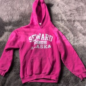 Gildan Hot Pink Seward Alaska Hoodie for Kids